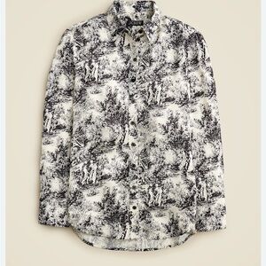 JCREW Drapey toile-print shirt Size Small women’s